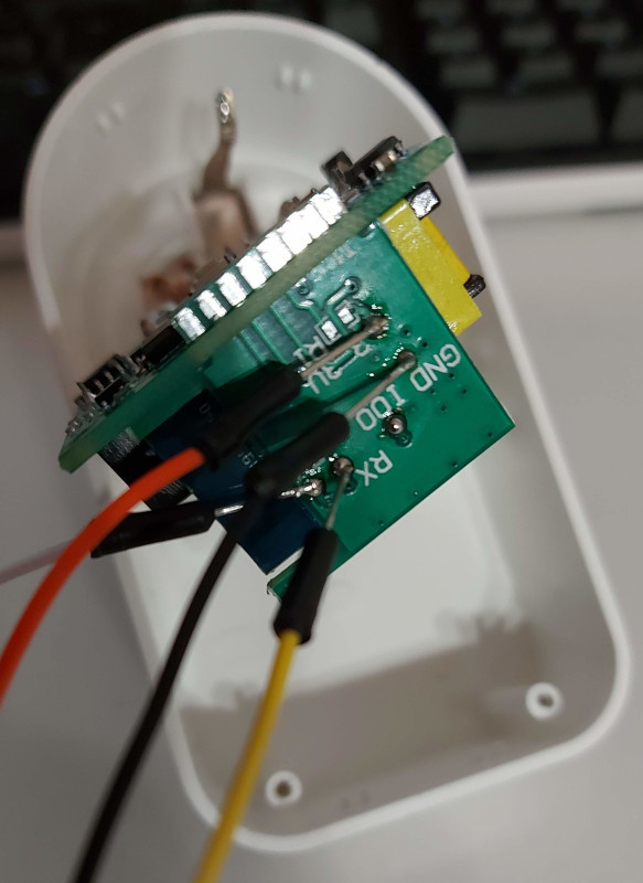 Serial port wires soldered